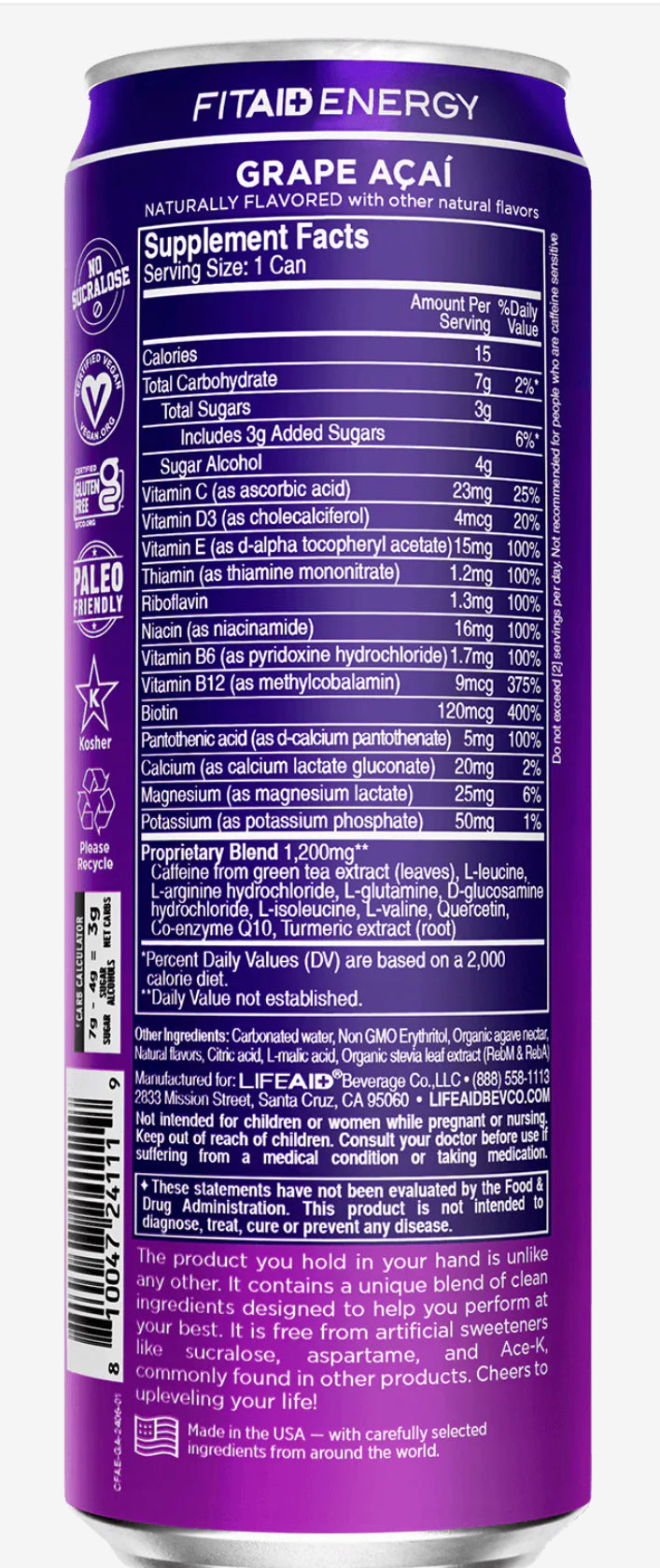 FITAID ENERGY GRAPE AÇAÍ (case 12)