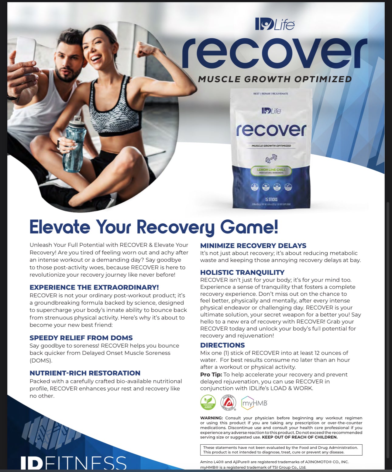 ID Fitness Stack (Pre, During, Post)