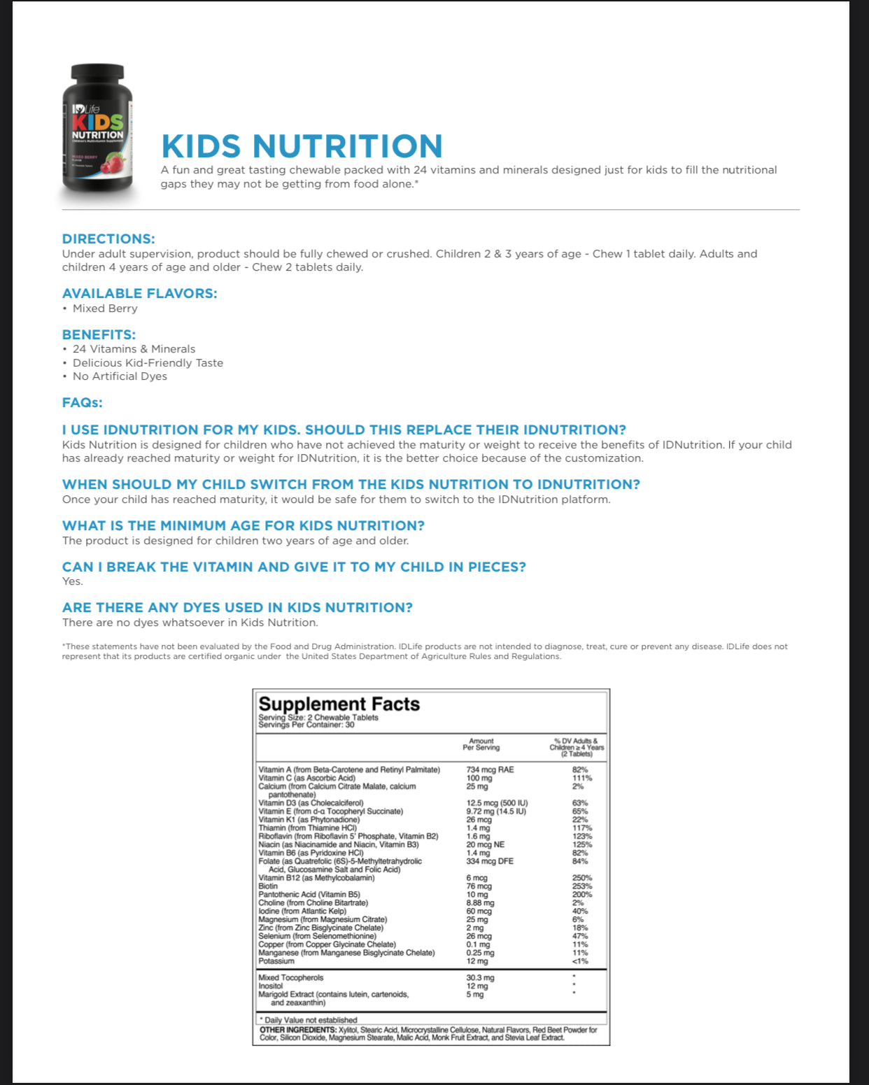 ID LIFE KID NUTRITION