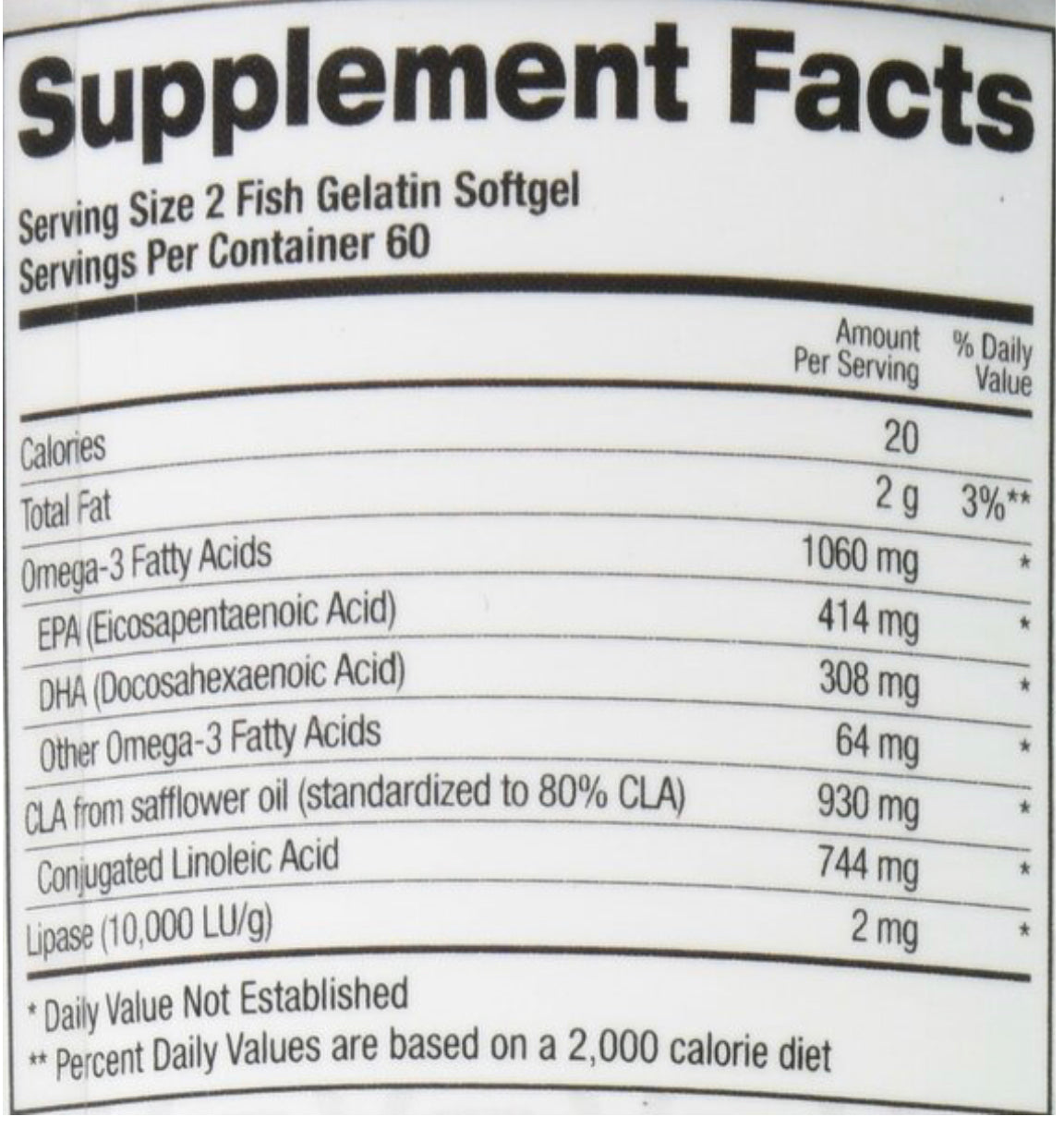 Fish oil & CLA