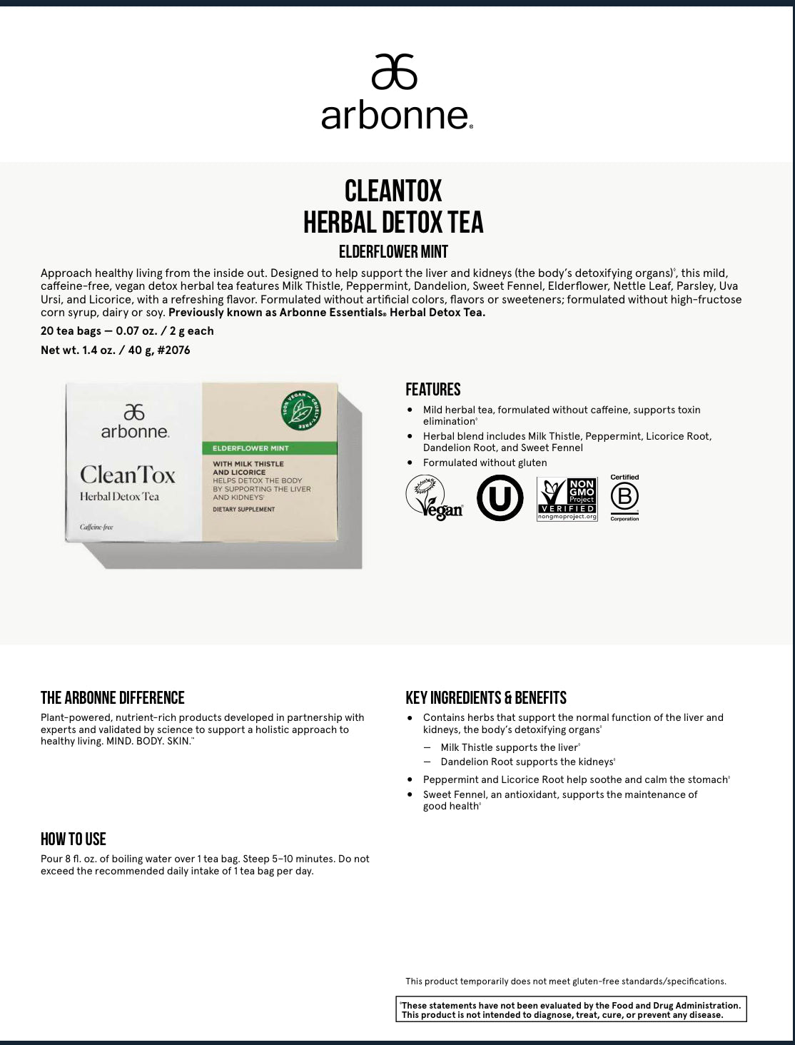 CleanTox Herbal Detox Tea