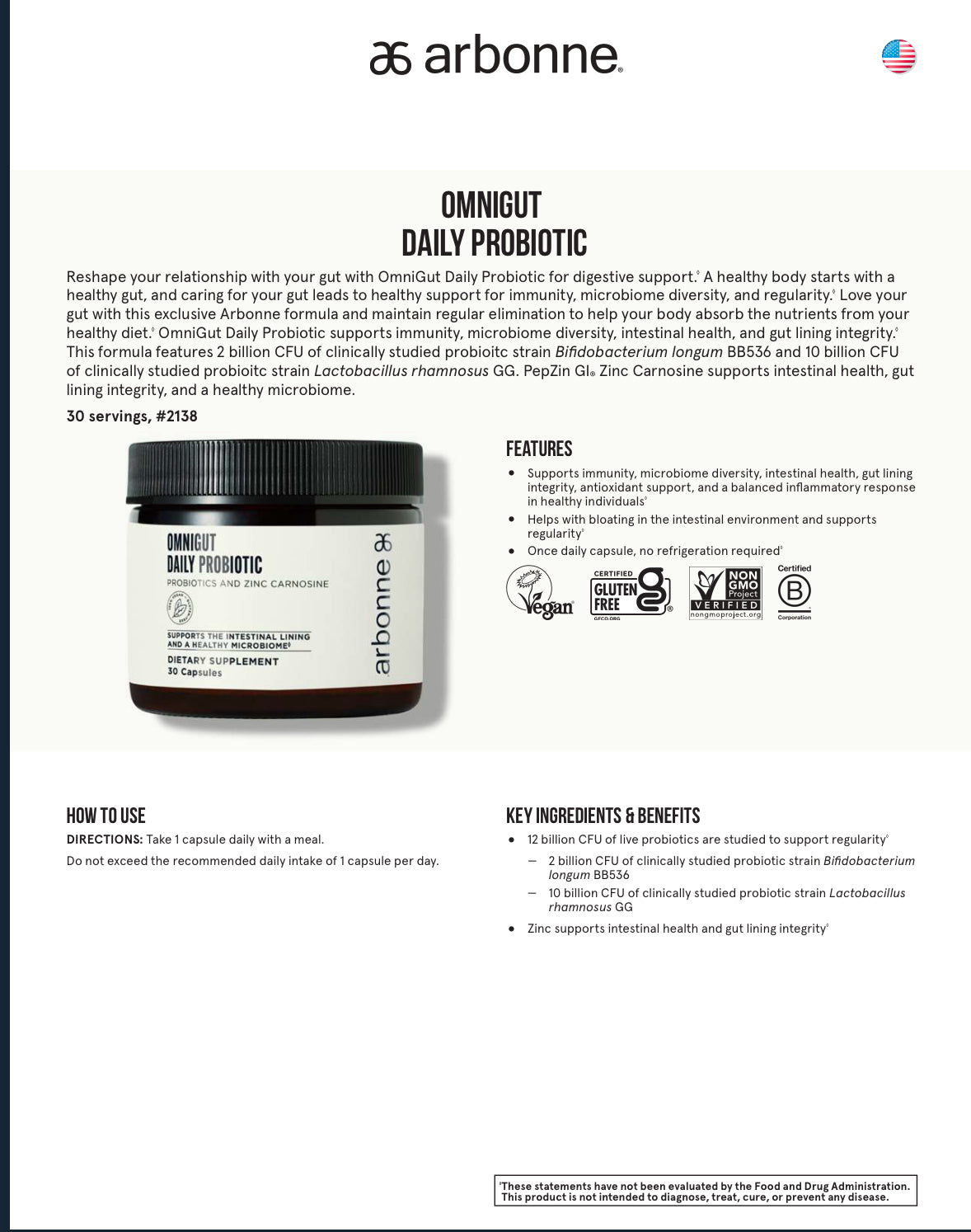 OmniGut Daily Probiotic